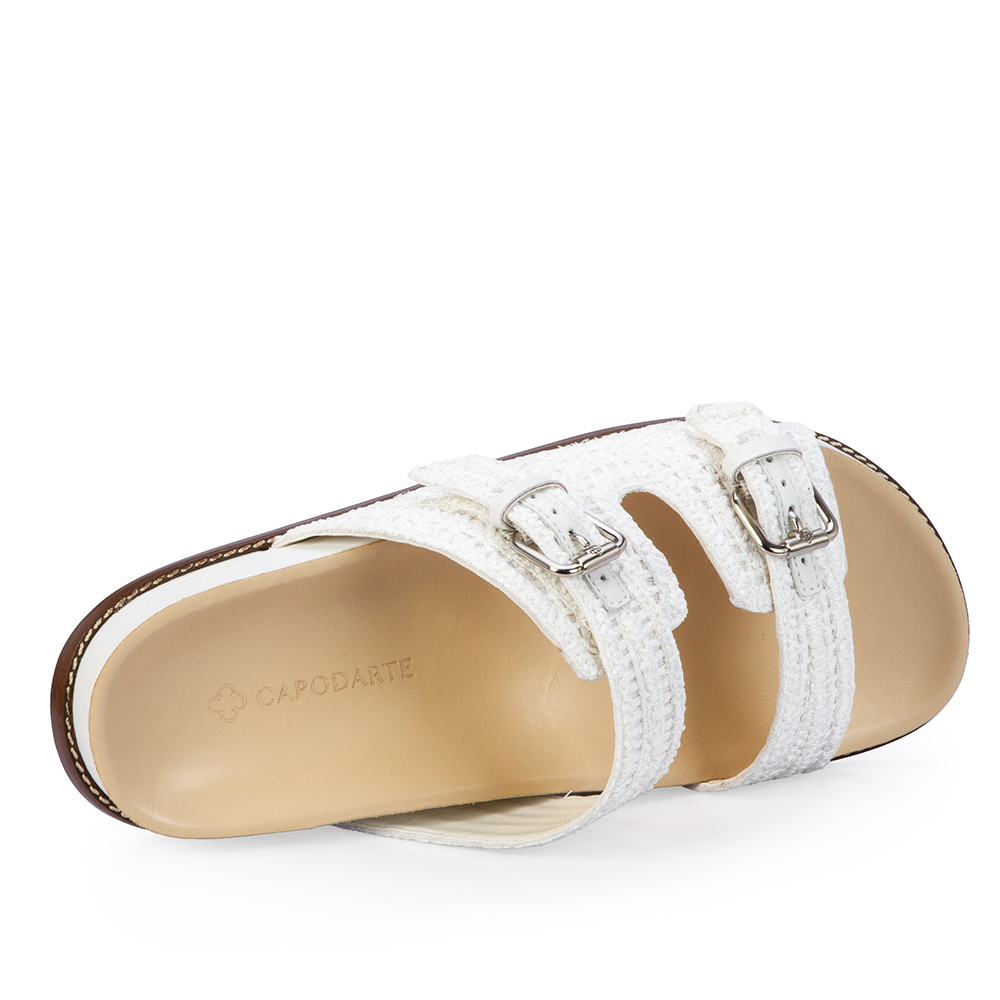 PAPETE BRANCO TRAMADO COM FIVELAS image number 4