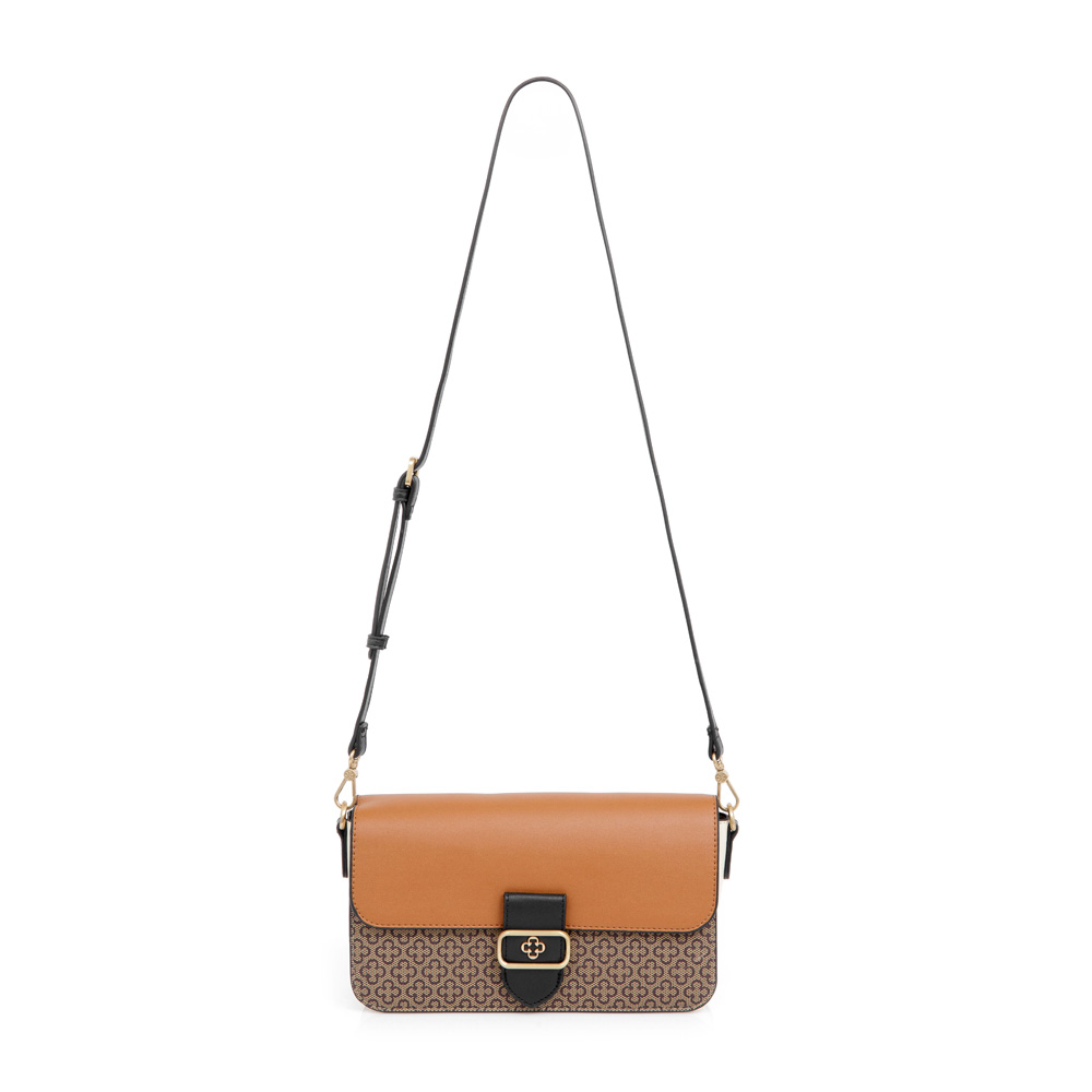 BOLSA PEQUENA TIRACOLO CARAMELO MONOGRAMA image number 3