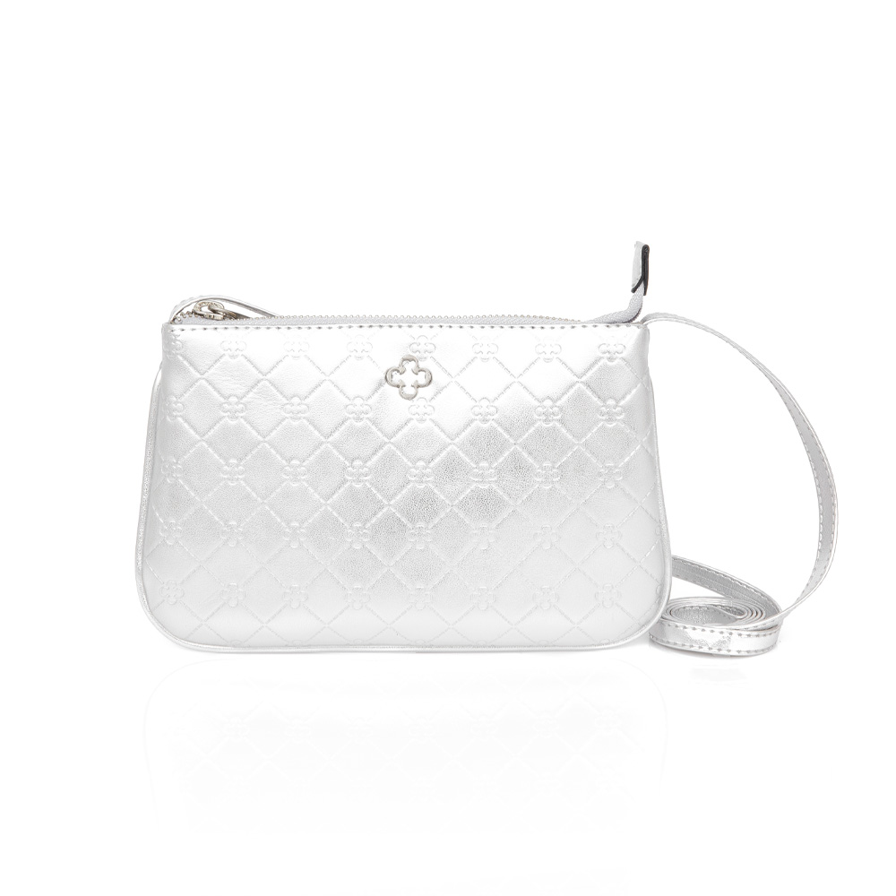 BOLSA TRANSVERSAL PRATA MONOGRAMA PIETRA image number 0