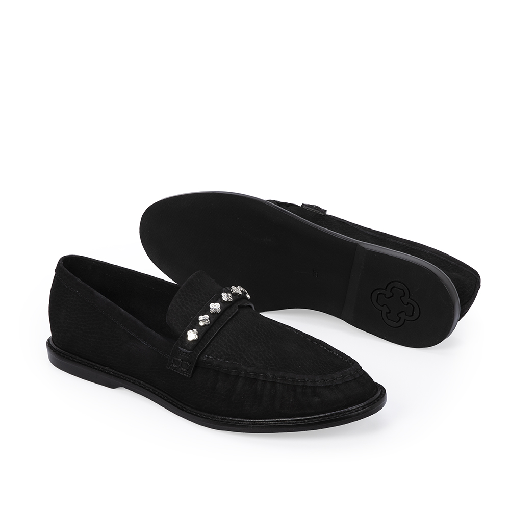 LOAFER MOCASSIM PRETO DE COURO NOBUCK image number 3