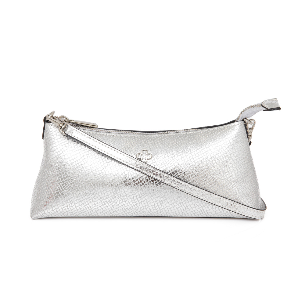 BOLSA PEQUENA PRATA METALIZADA SERPENTE SHOULDER BAG image number 0