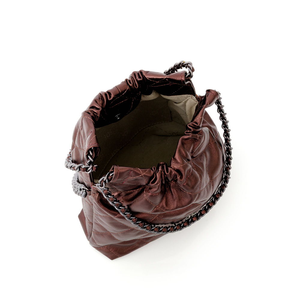 BOLSA SHOULDER BAG MARROM TOBACCO DE COURO MATELASS&Ecirc; image number 4