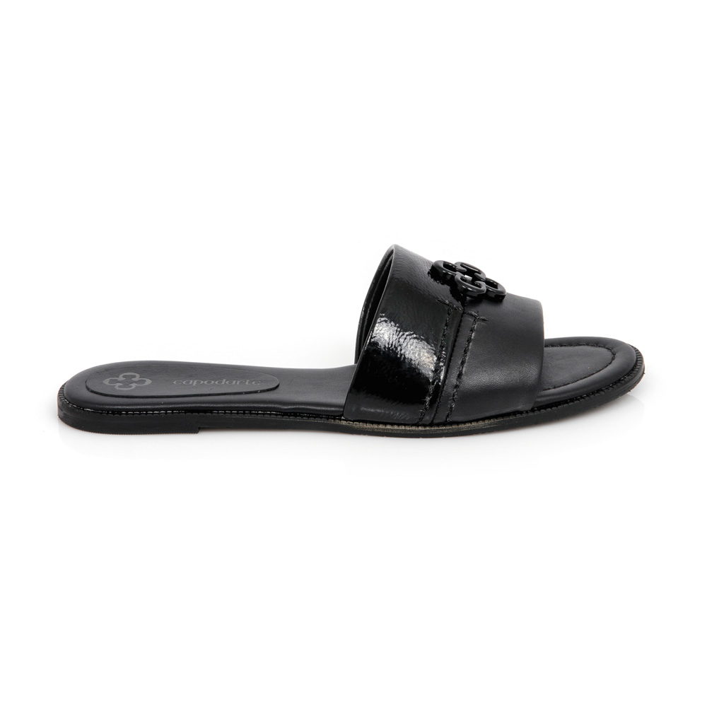 CHINELO PRETO RASTEIRA COURO image number 0