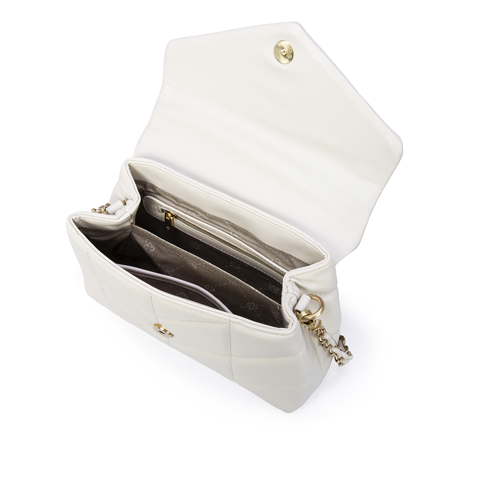 BOLSA BEGE VANILLA MATELASS&Ecirc; SHOULDER BAG image number 4