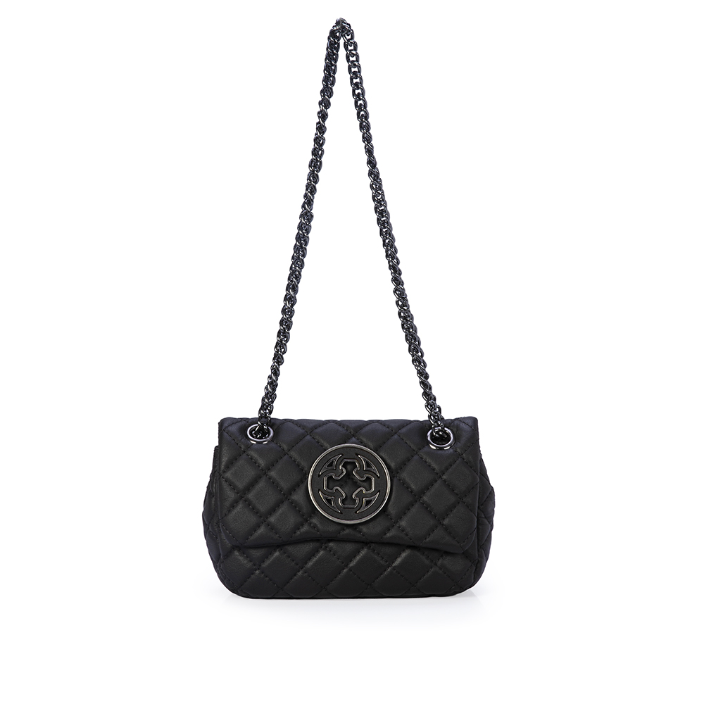 BOLSA SHOULDER BAG PRETA DE COURO MATELASS&Ecirc; MINI OL&Iacute;VIA image number 3