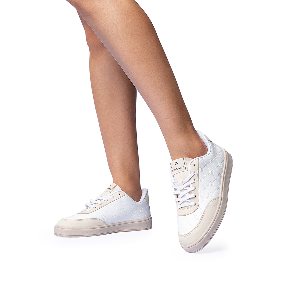 T&Ecirc;NIS MONOGRAMA DE COURO BRANCO AMARRA&Ccedil;&Atilde;O FEMININO image number 1