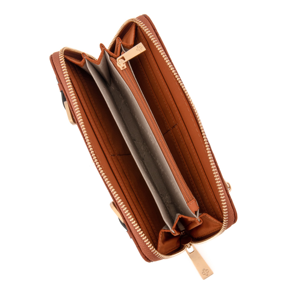 CARTEIRA FEMININA CARAMELO MONOGRAMA image number 3