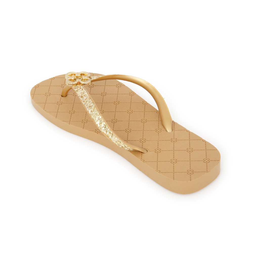 CHINELO DOURADO MONOGRAMA COM TIRAS GLITTER image number 2