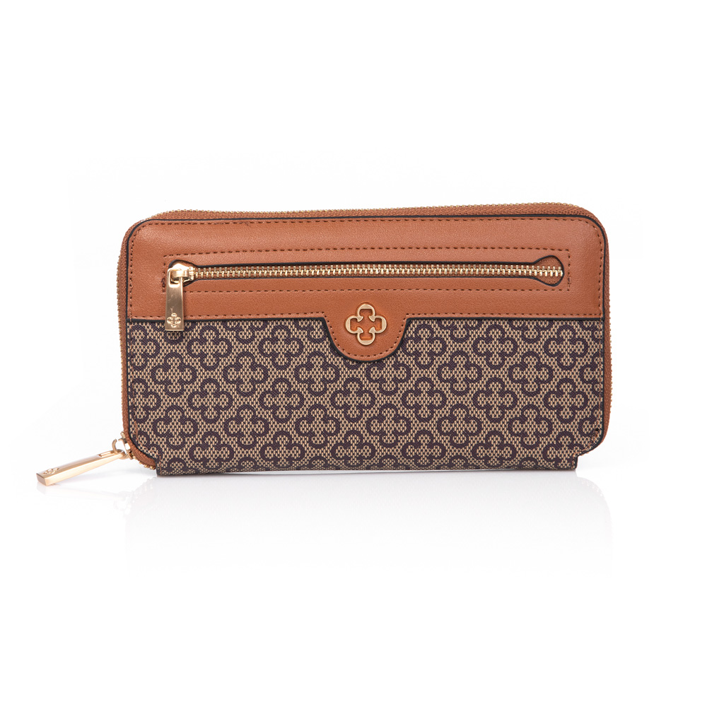 CARTEIRA CARAMELO MONOGRAMA BOLSO Z&Iacute;PER image number 0