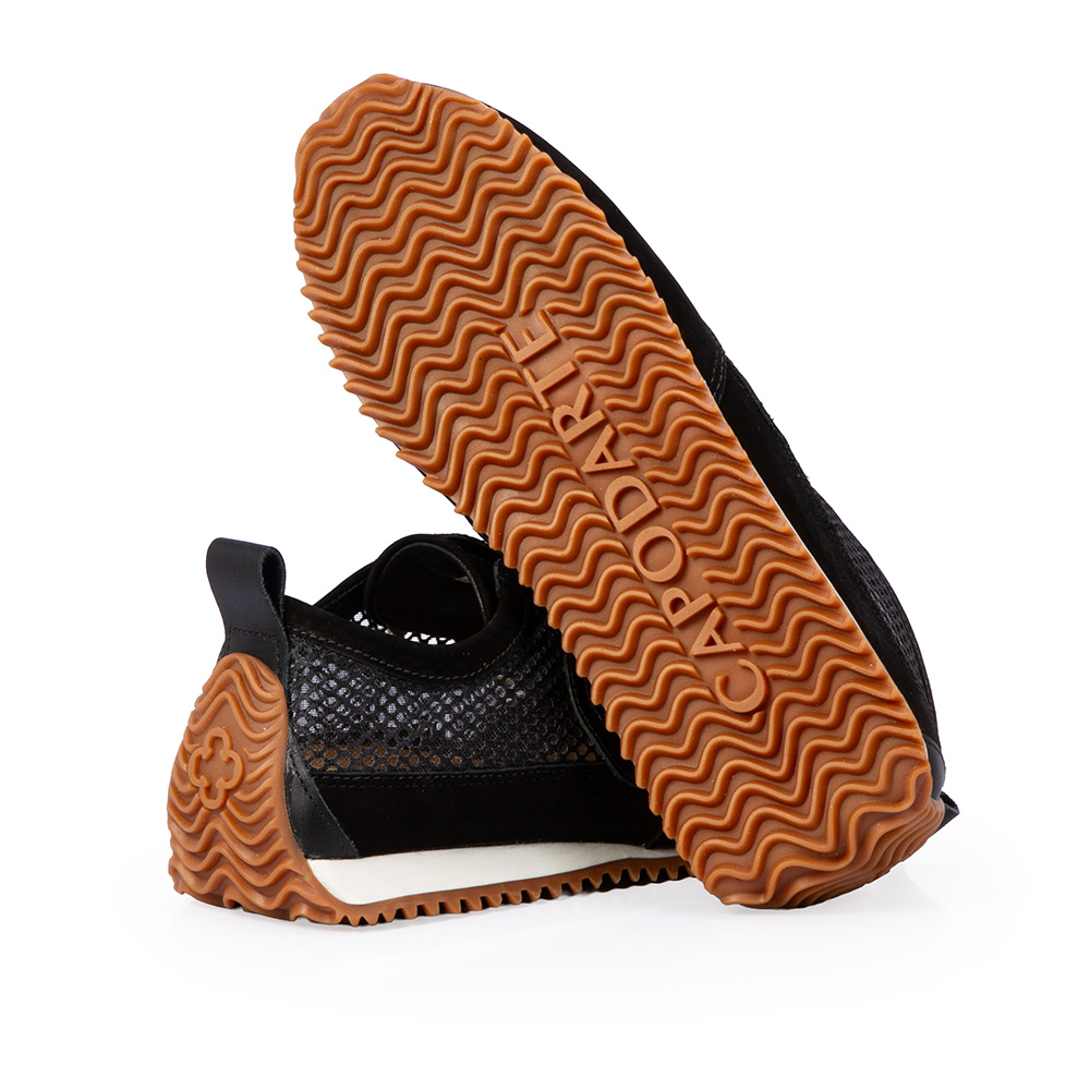 T&Ecirc;NIS FEMININO DE COURO PRETO NOBUCK AMARRA&Ccedil;&Atilde;O image number 3