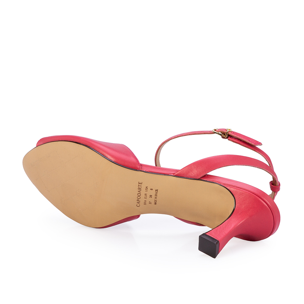 SAND&Aacute;LIA ROSA MAGN&Oacute;LIA SALTO BAIXO DE COURO image number 3