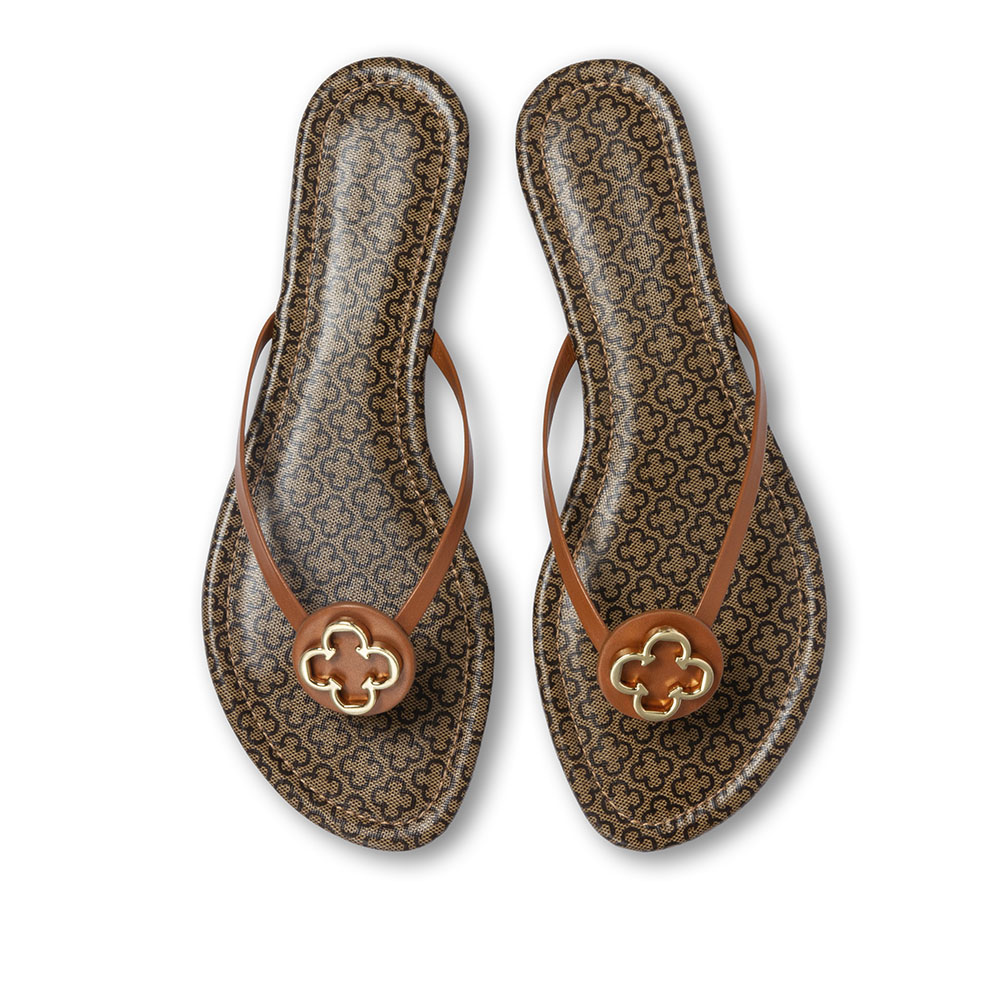 CHINELO RASTEIRO CARAMELO COURO MONOGRAMA image number 4