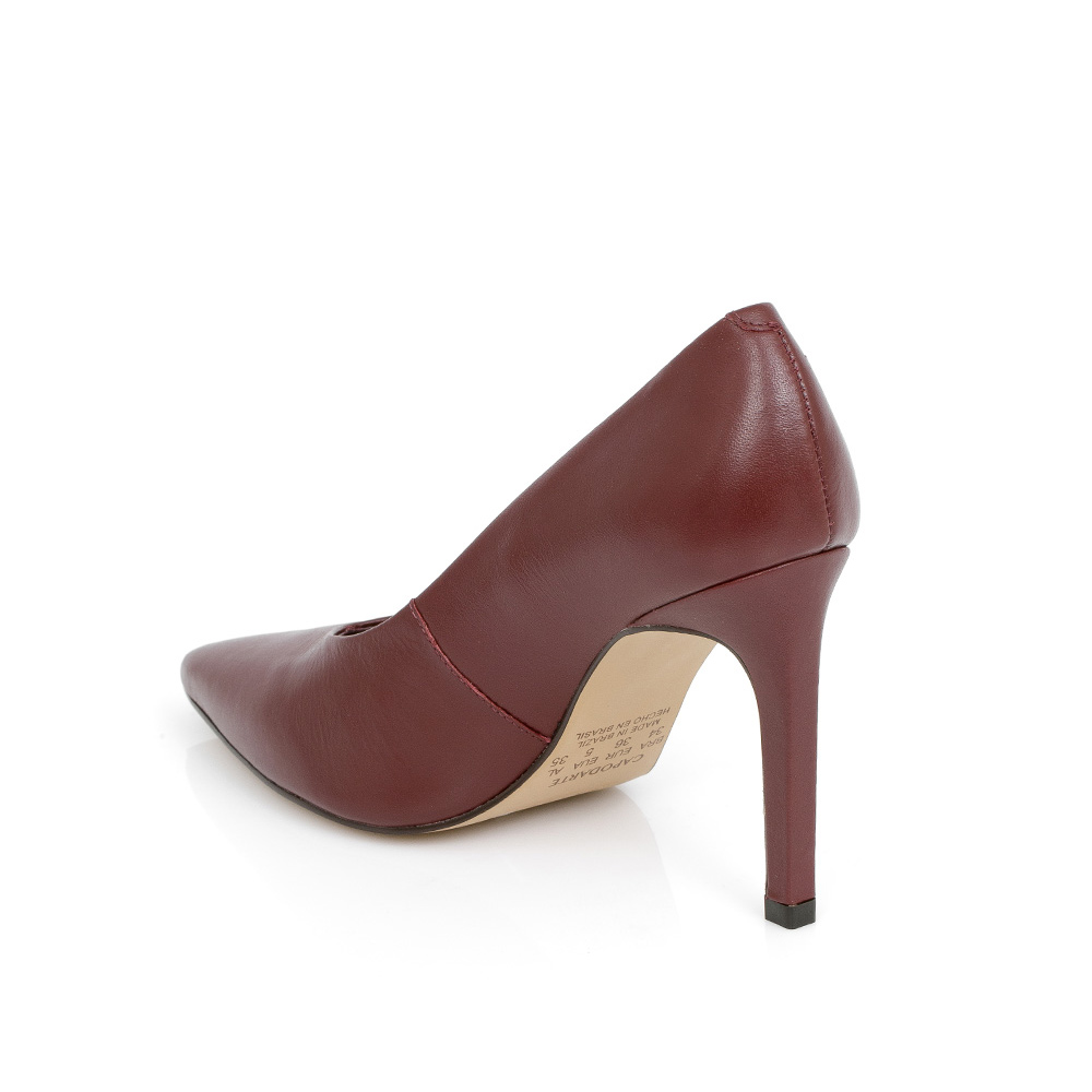 SCARPIN SALTO FINO BORD&Ocirc; DE COURO image number 4