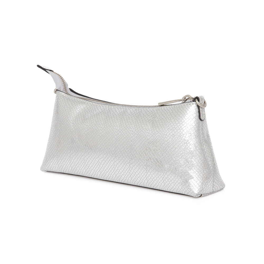 BOLSA PEQUENA PRATA METALIZADA SERPENTE SHOULDER BAG image number 2