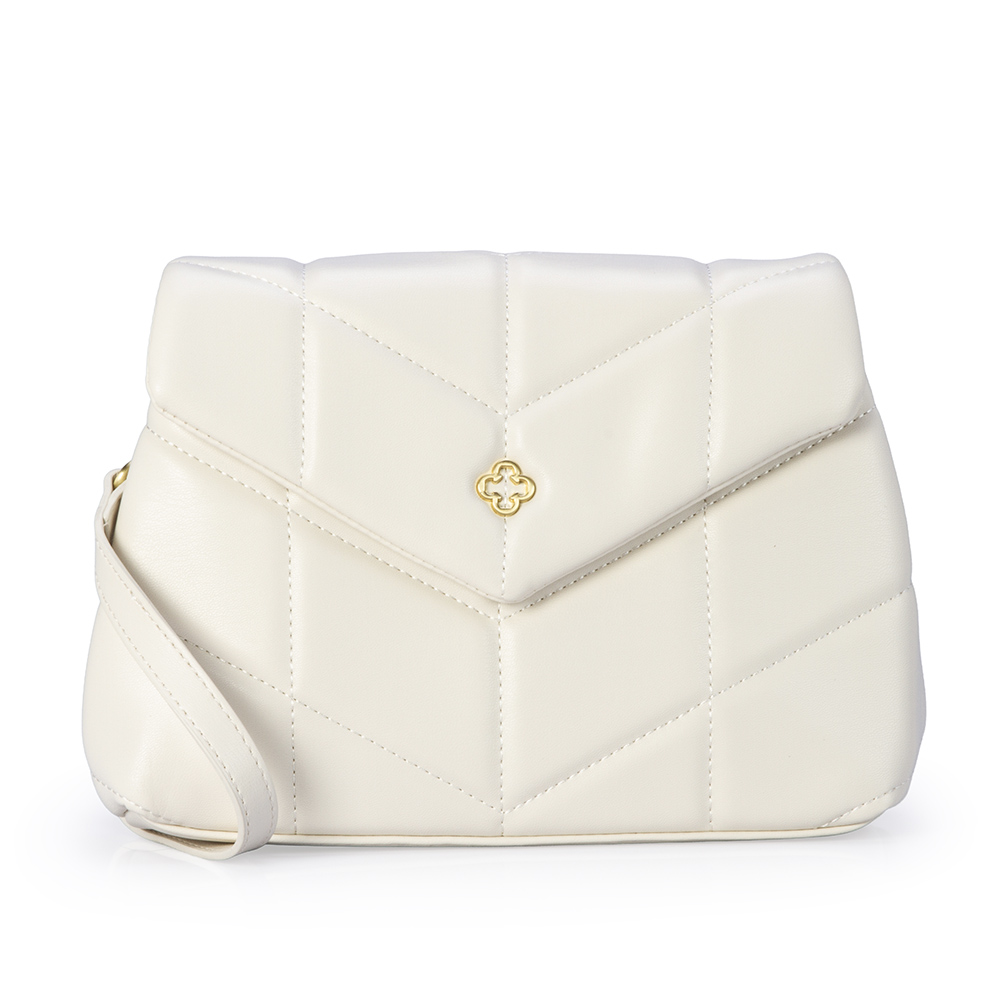 BOLSA BEGE VANILLA MATELASS&Ecirc; SHOULDER BAG image number 3