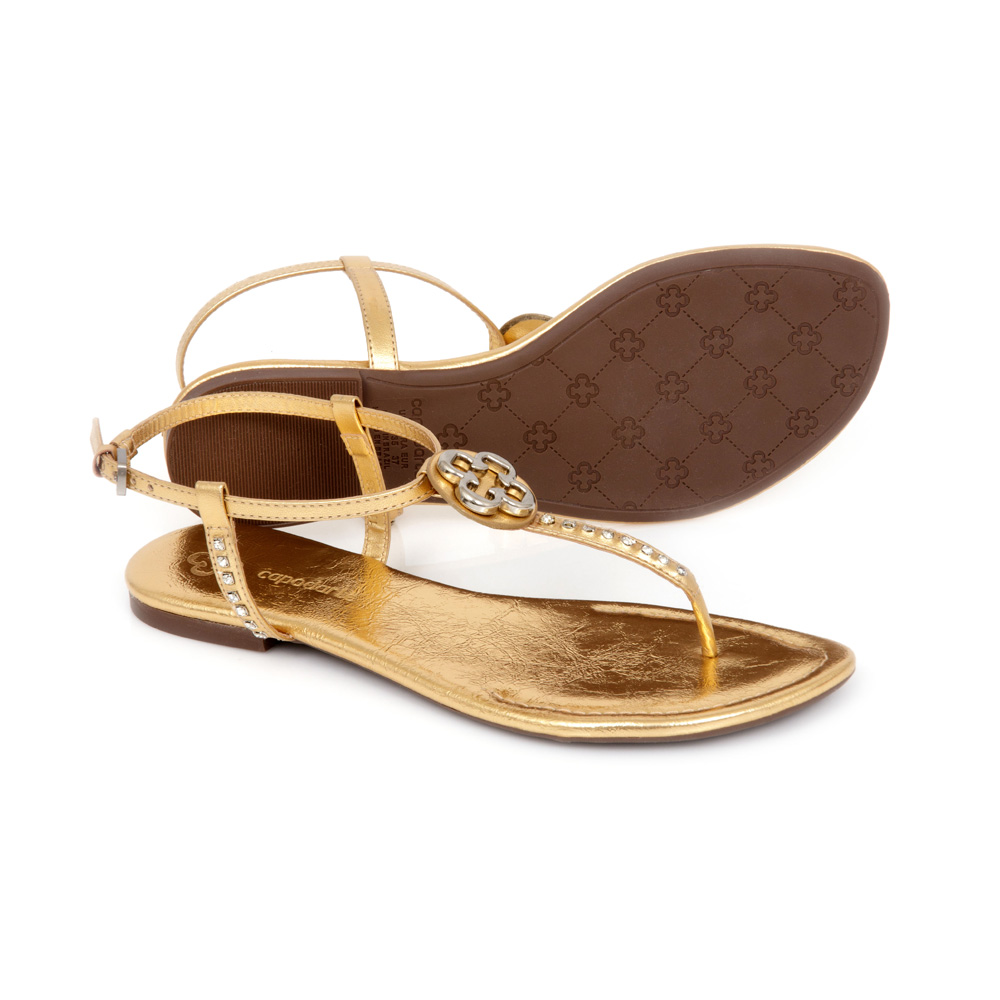 SAND&Aacute;LIA RASTEIRA DOURADA METALIZADA image number 3