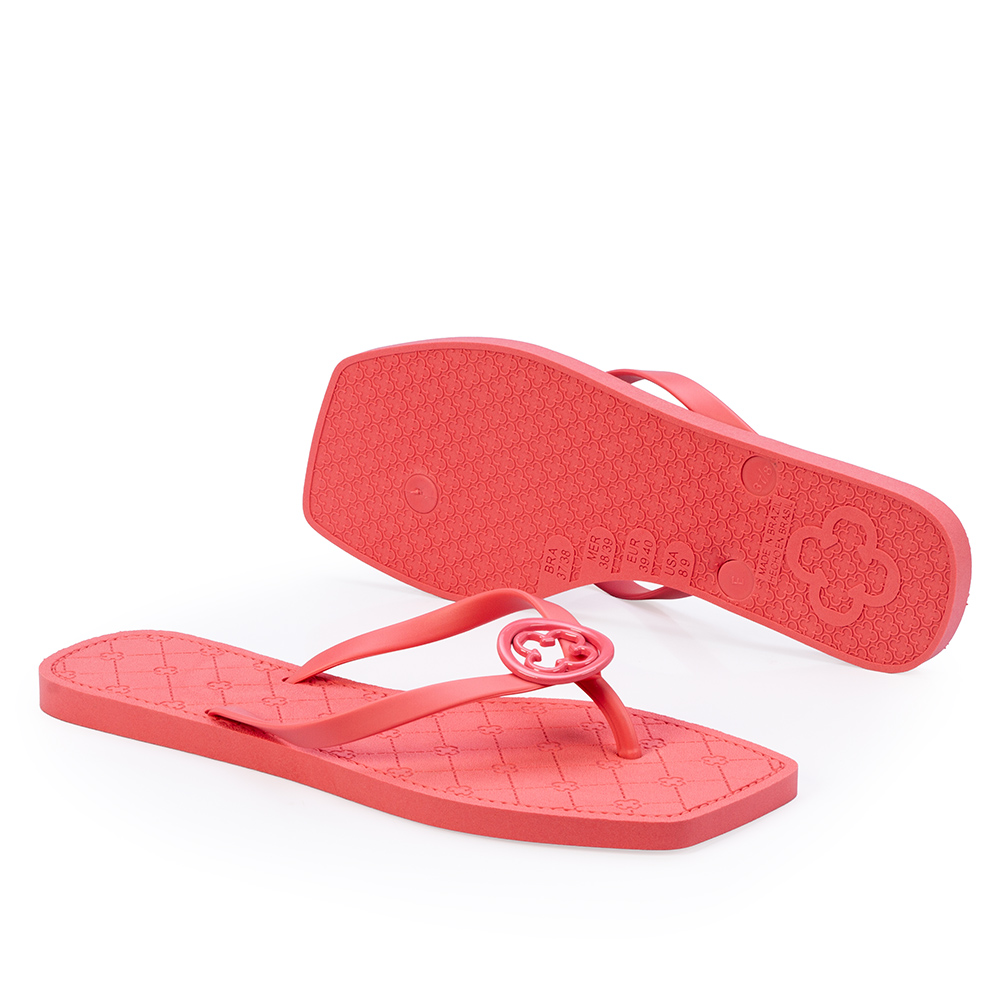 CHINELO DE DEDO BICO QUADRADO ROSA PAPAYA image number 3