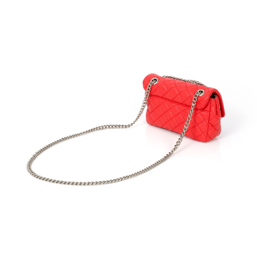 BOLSA VERMELHA RUBI DE COURO MATELASS&Ecirc; SHOULDER BAG OL&Iacute;VIA image number 1