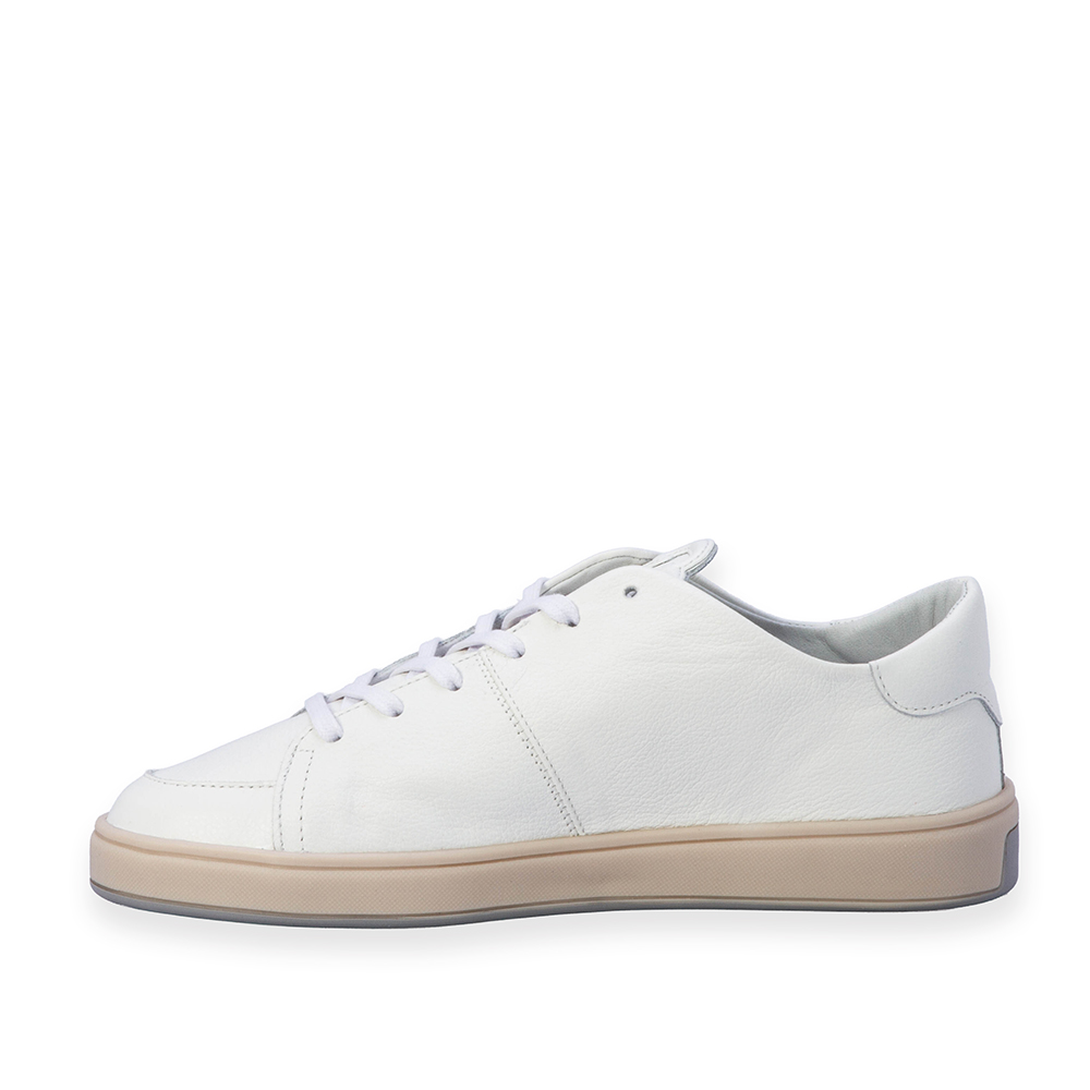 TÊNIS FEMININO BRANCO DE COURO AMARRAÇÃO image number 2