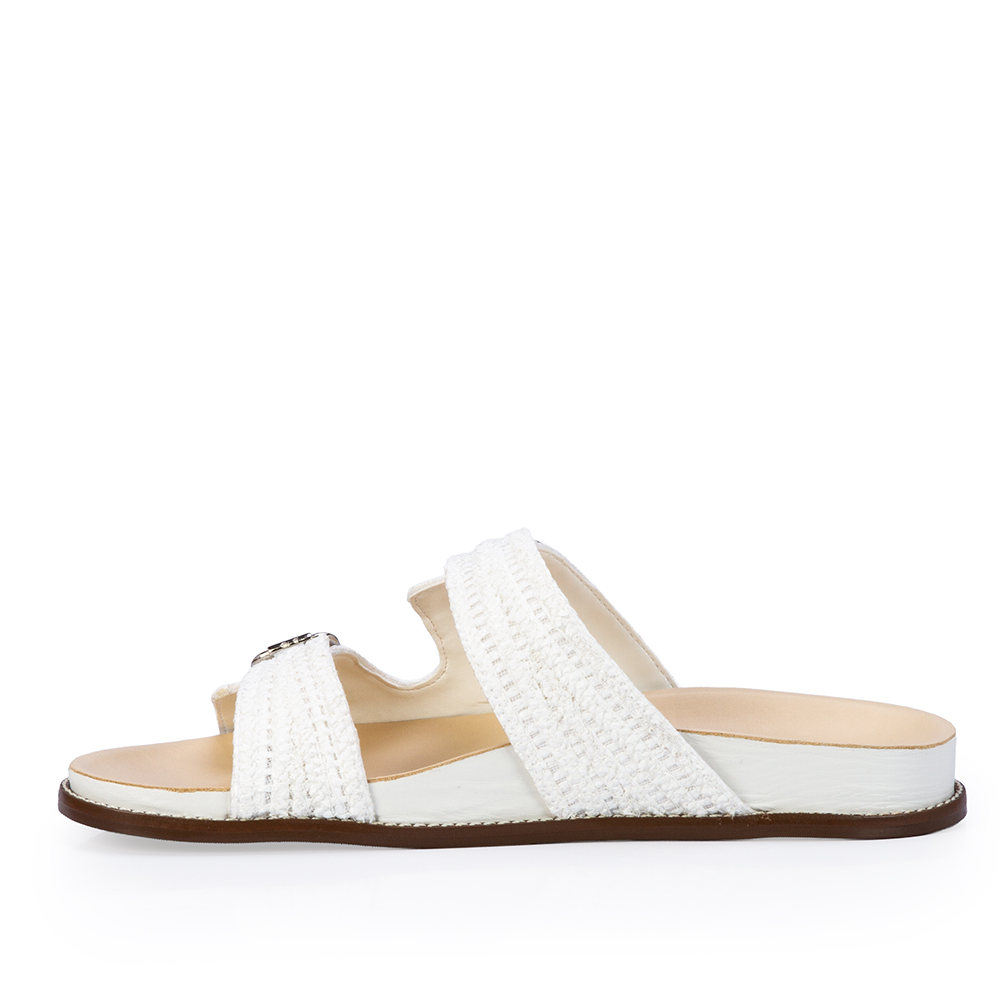 PAPETE BRANCO TRAMADO COM FIVELAS image number 2