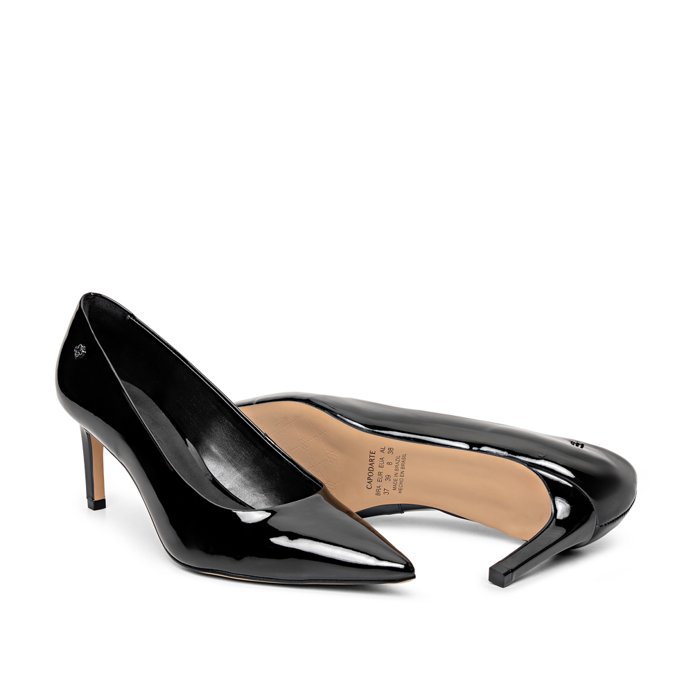 SCARPIN SALTO ALTO PRETO VERNIZ image number 3