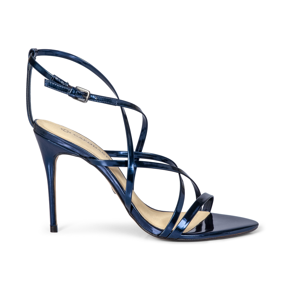 SAND&Aacute;LIA SALTO ALTO FINO MARINHO AZZURRO DE COURO SPECCHIO image number 0