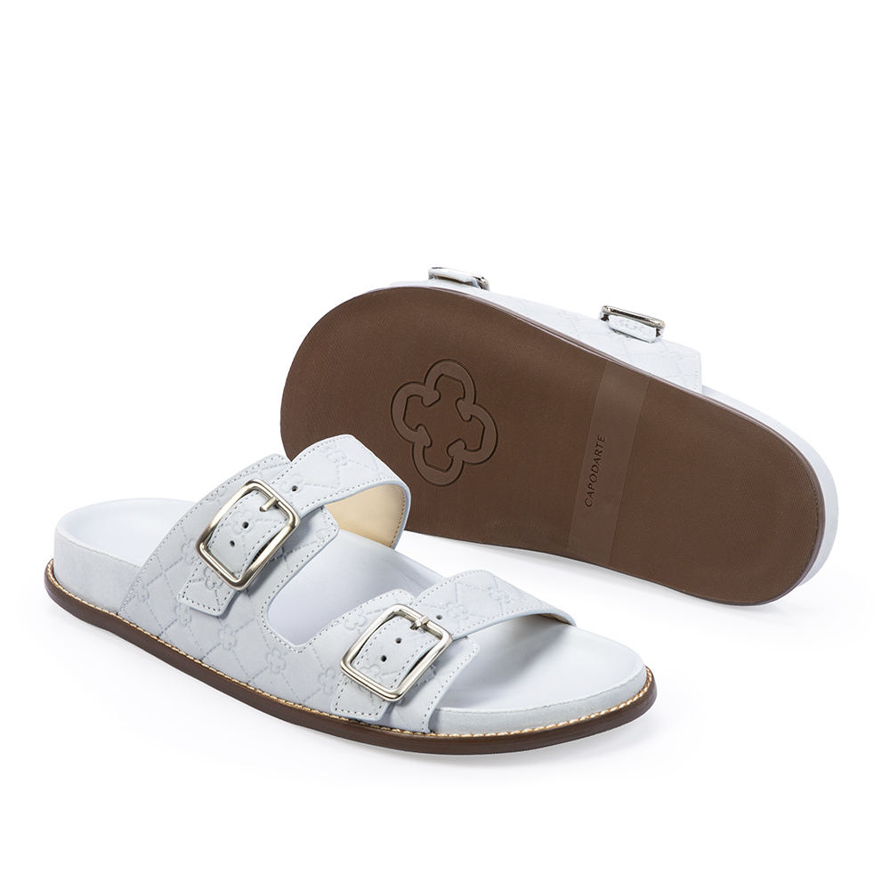 PAPETE AZUL TURMALINA DE COURO NOBUCK MONOGRAMA image number 3