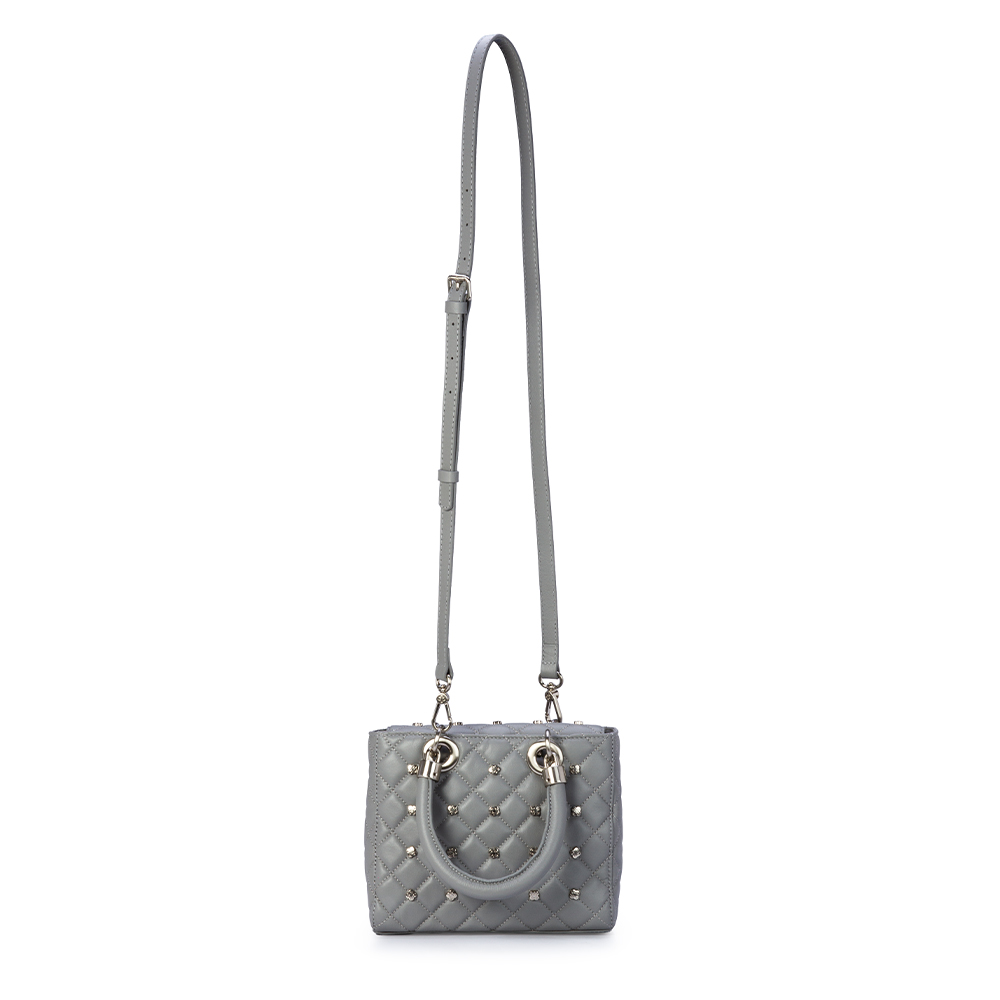 BOLSA CINZA CARBONO DE COURO MATELASS&Ecirc; TOTE image number 3