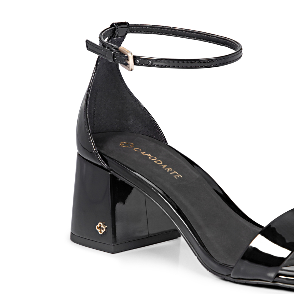 SAND&Aacute;LIA SALTO BLOCO PRETA TIRA VERNIZ image number 4