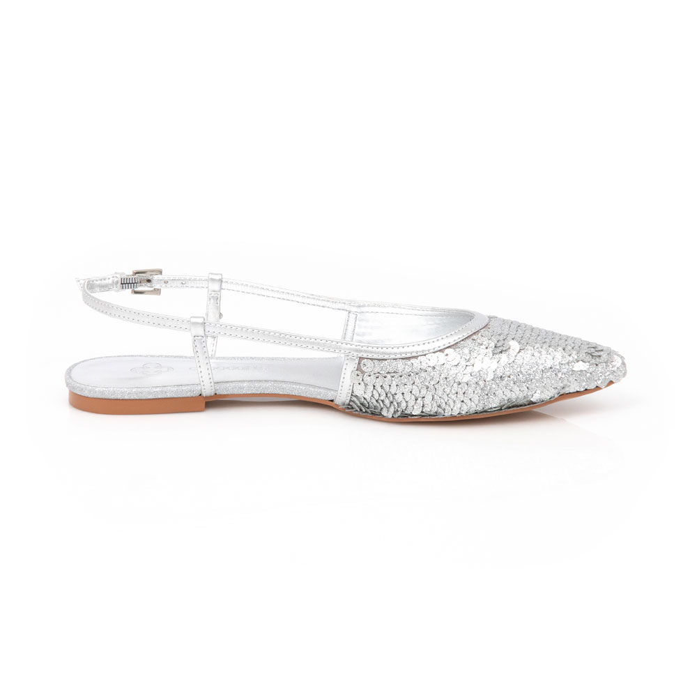 SAPATILHA SLINGBACK PRATA PAETÊ image number 1
