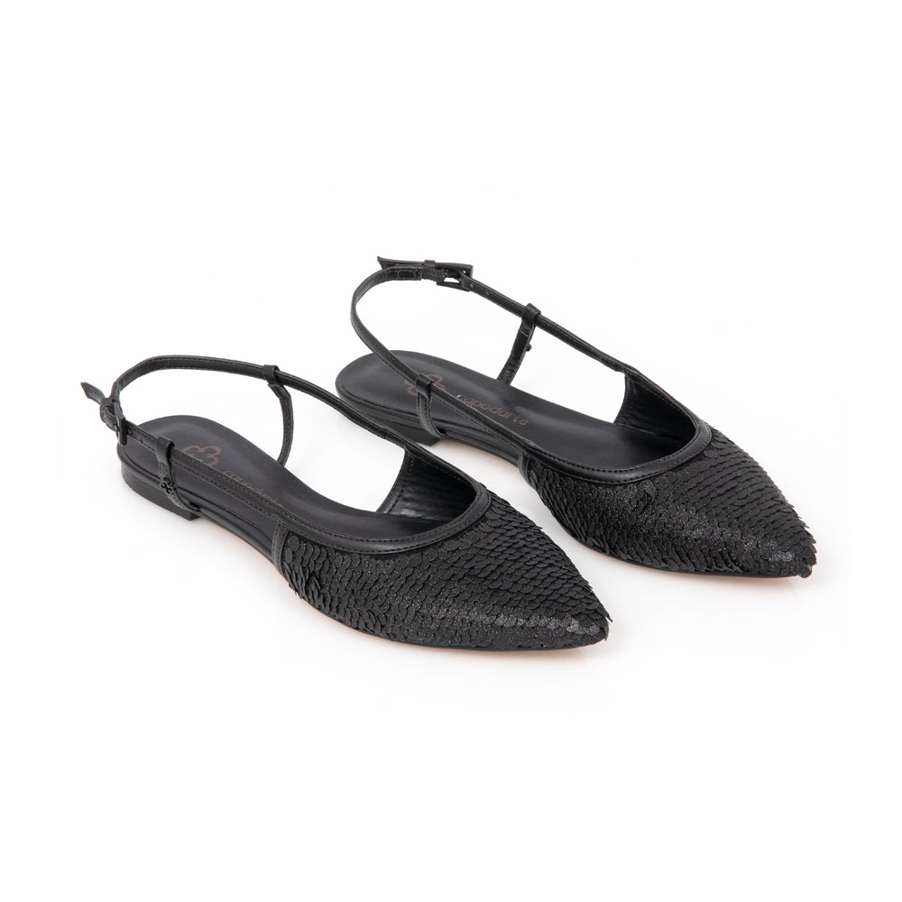 SAPATILHA SLINGBACK PRETA PAETÊ image number 1