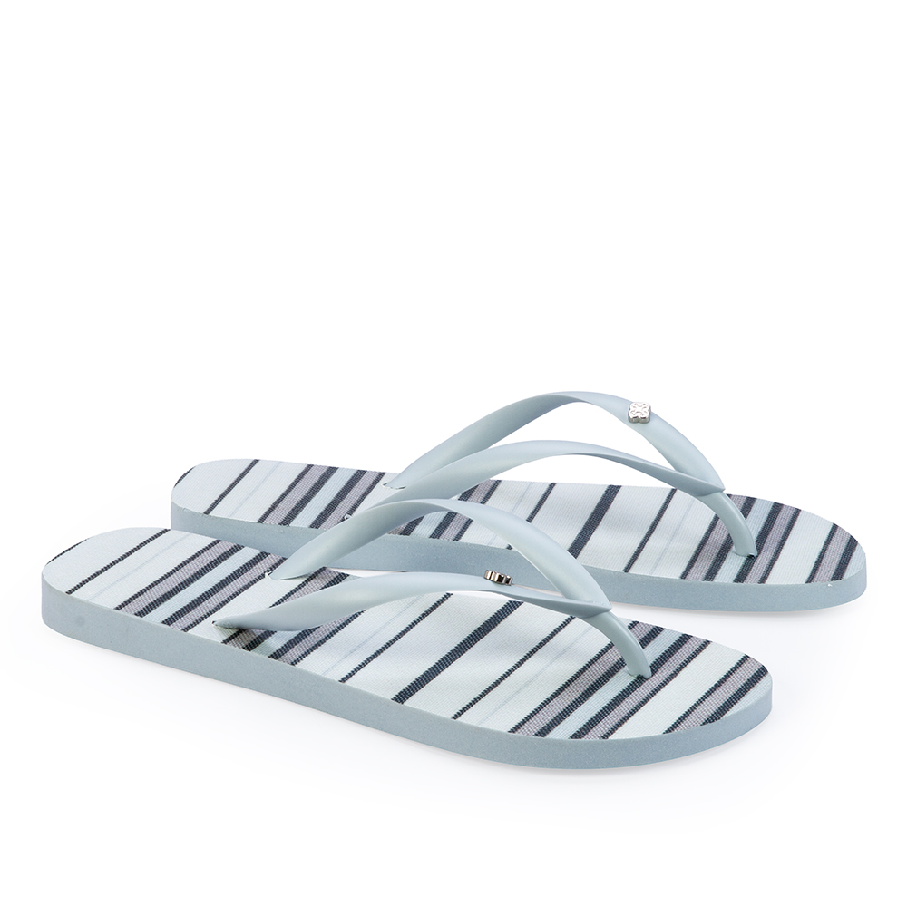 CHINELO DE DEDO AZUL TURMALINA COM LISTRAS image number 1