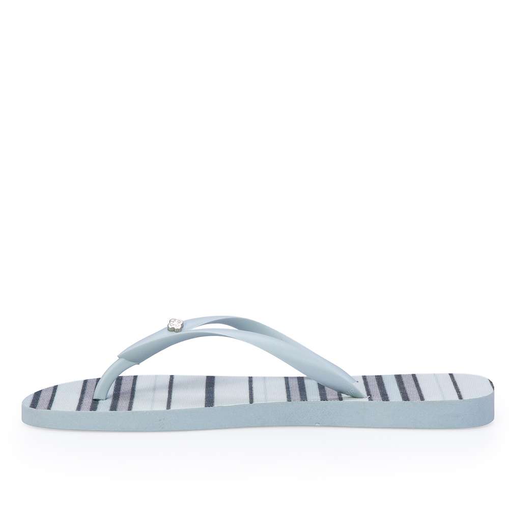 CHINELO DE DEDO AZUL TURMALINA COM LISTRAS image number 2