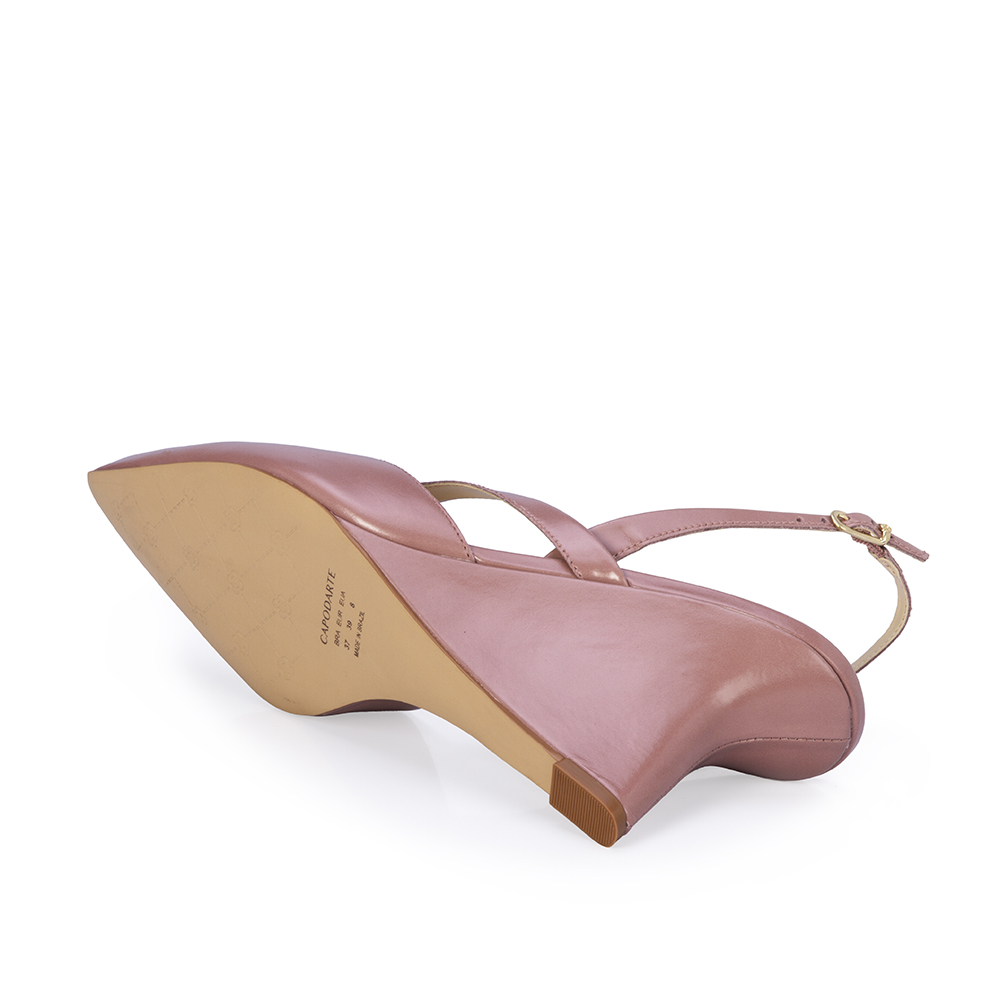 SCARPIN SLINGBACK ROSA MALVA COURO ANABELA image number 3