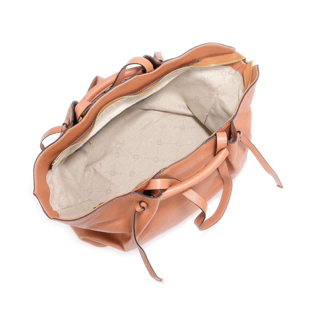 BOLSA MÉDIA CARAMELO COURO SHOPPER image number 4