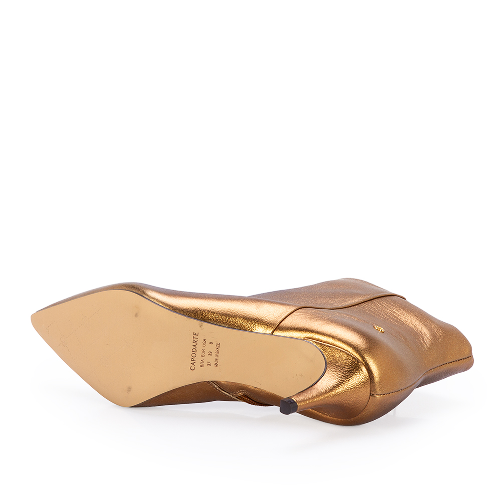 BOTA COURO CANO CURTO BRONZE SALTO M&Eacute;DIO FINO image number 3