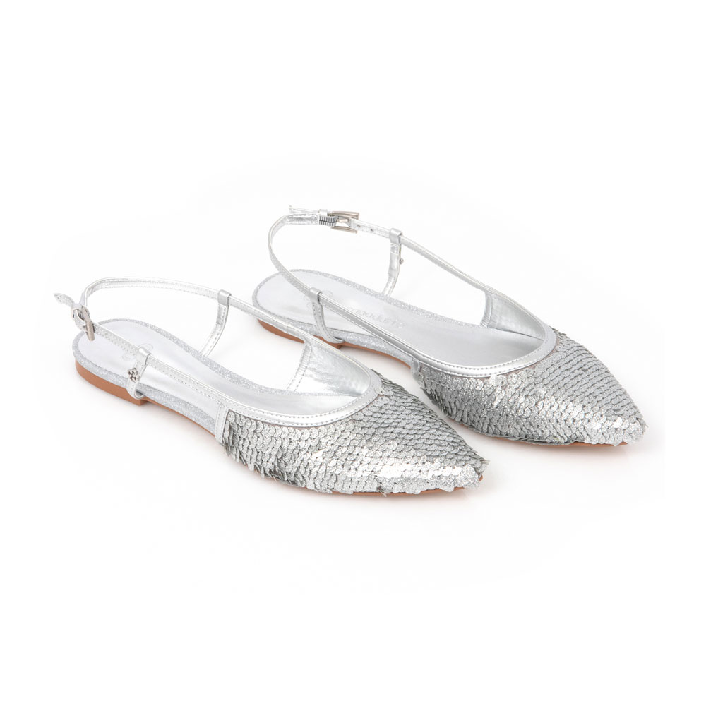 SAPATILHA SLINGBACK PRATA PAET&Ecirc; image number 1