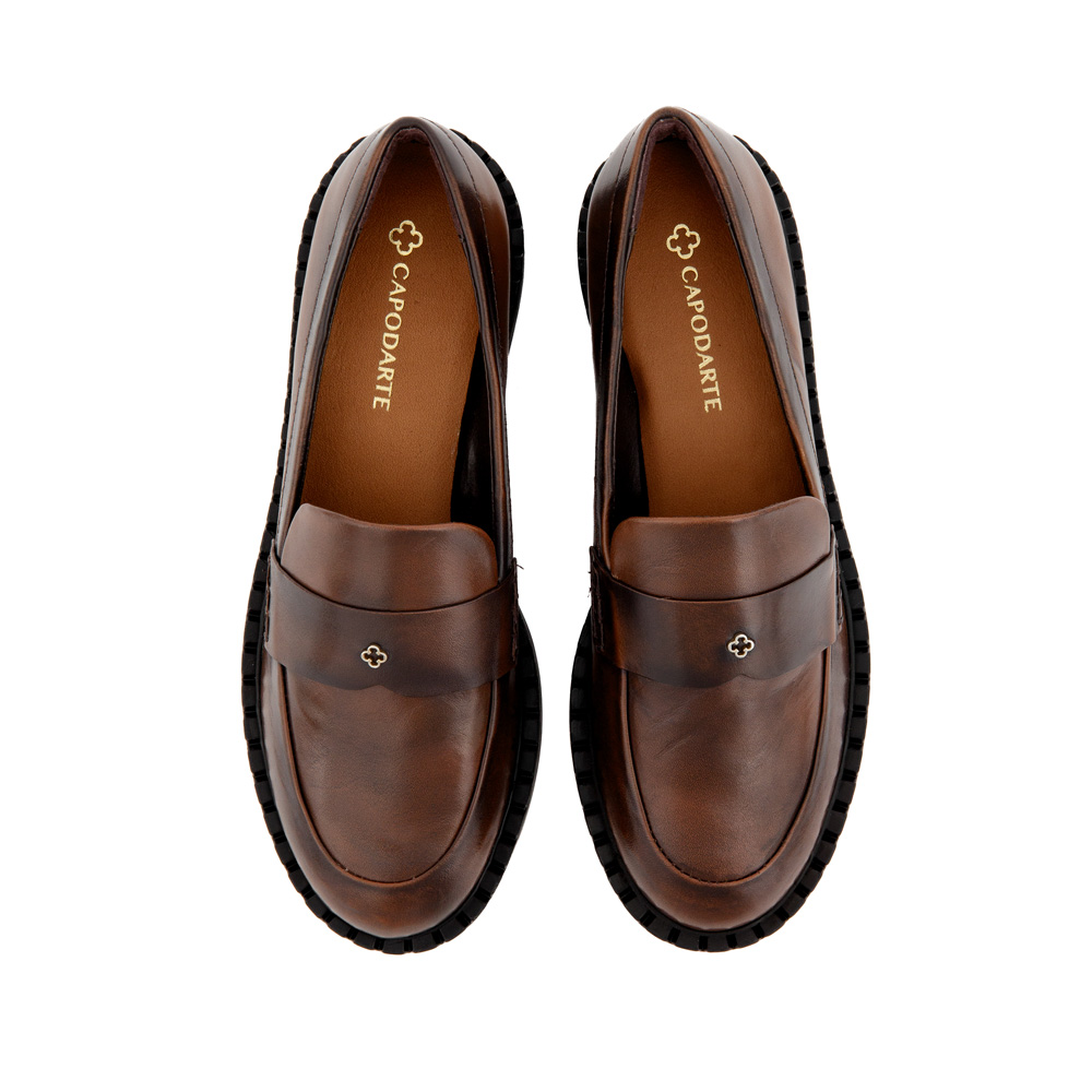 LOAFER MOCASSIM MARROM DE COURO image number 4