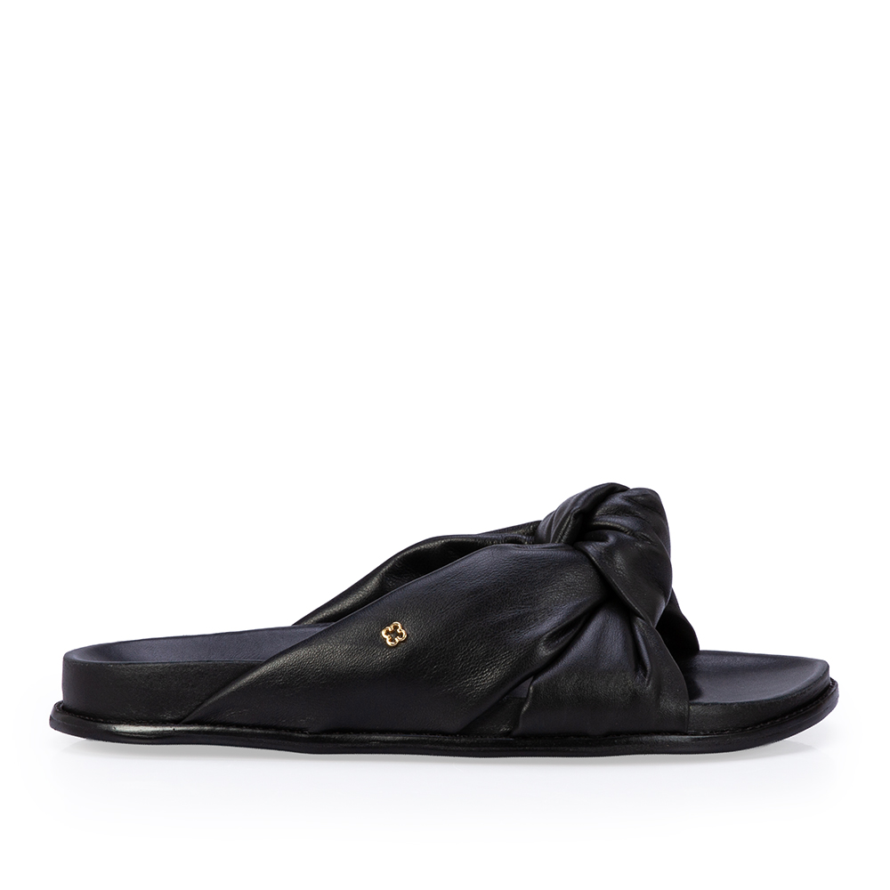CHINELO PAPETE PRETO DE COURO image number 0