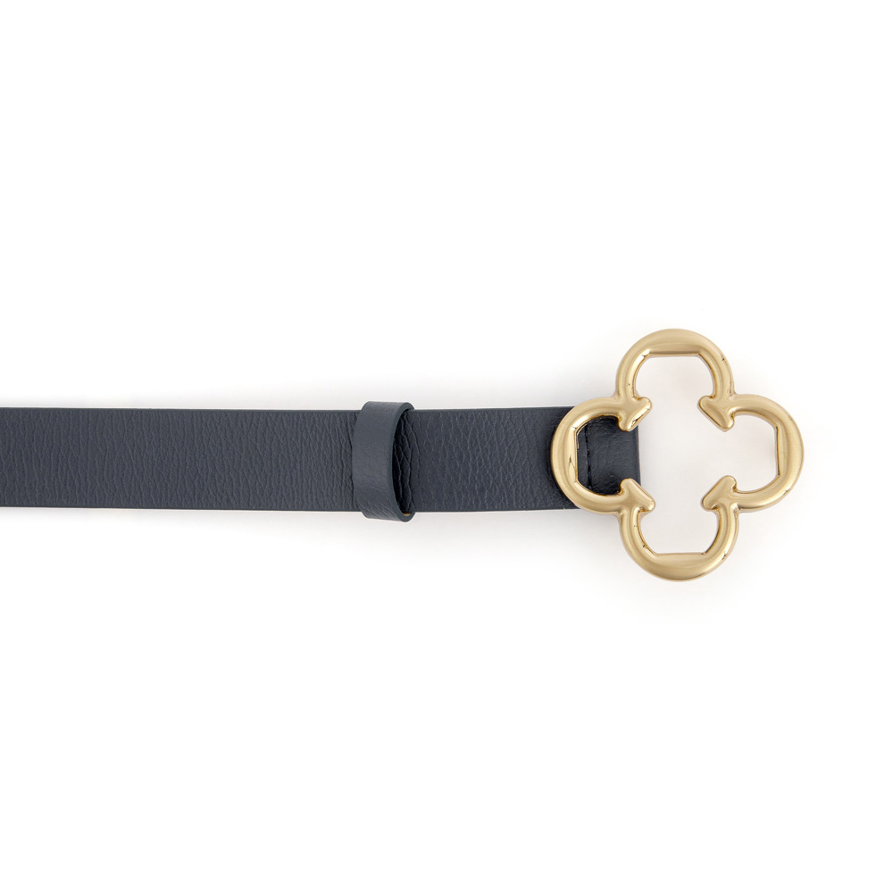 CINTO FEMININO DE COURO AZUL MARINHO image number 2