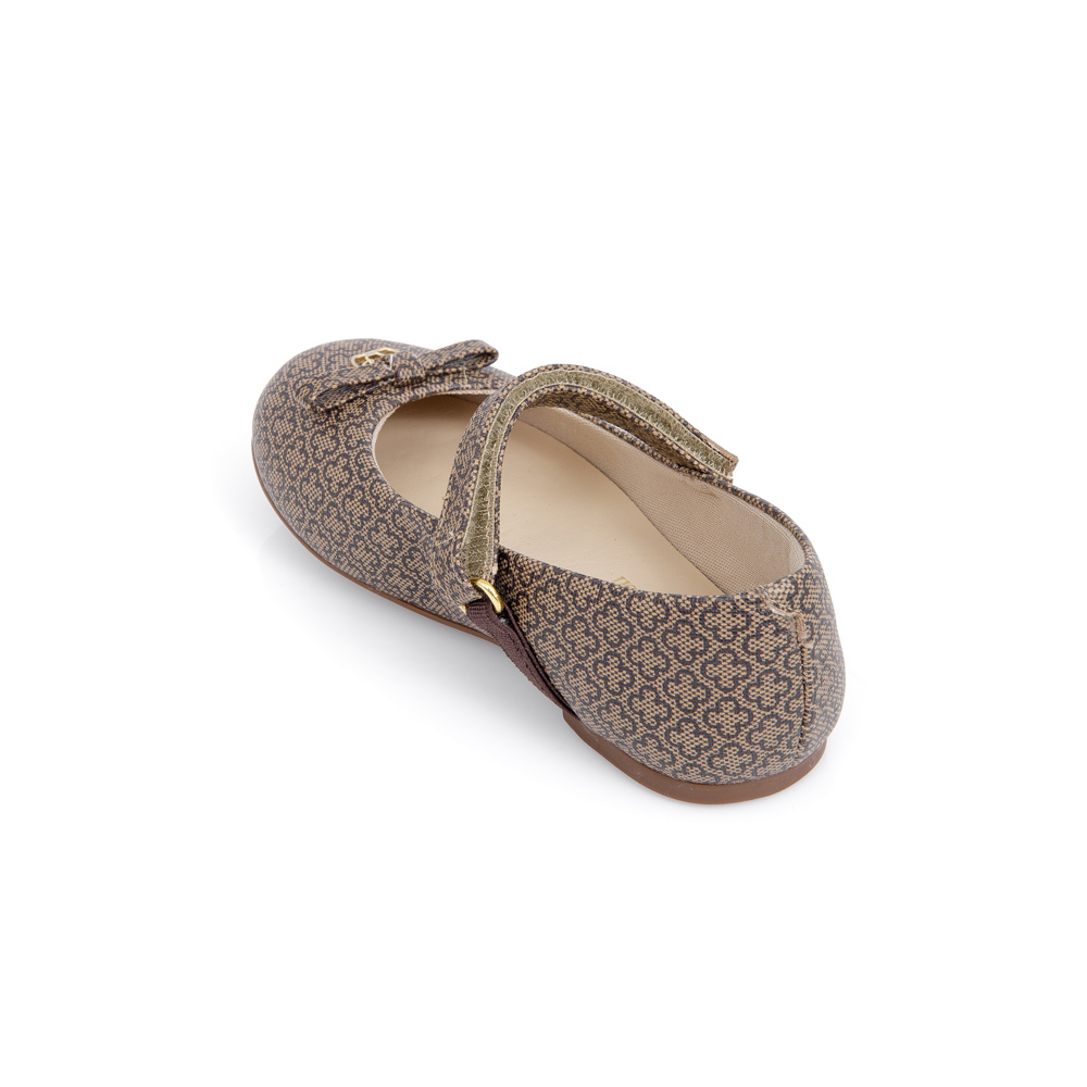 SAPATILHA BEBÊ BEGE MONOGRAMA COM VELCRO image number 2