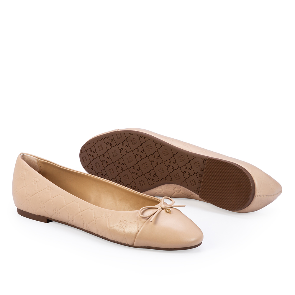 SAPATILHA MONOGRAMA DE COURO NUDE SEDA image number 3