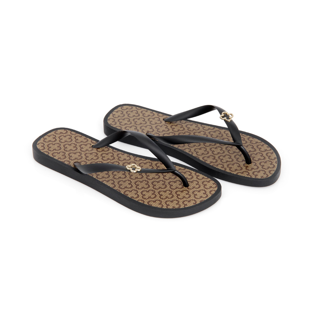 CHINELO DE DEDO FEMININO PRETO MONOGRAMA image number 1