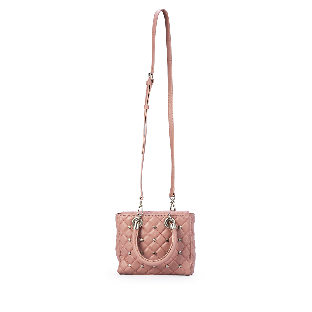 BOLSA TIRACOLO ROSA MALVA DE COURO TOTE image number 3