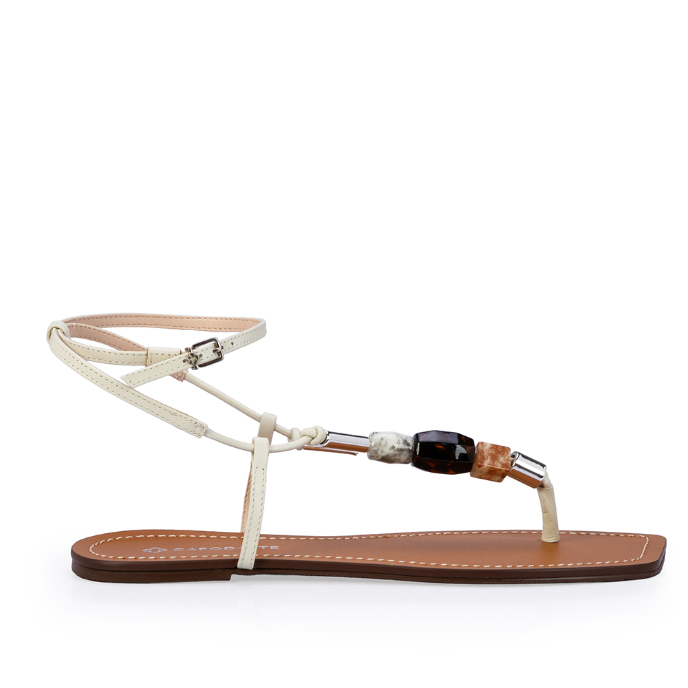 SAND&Aacute;LIA RASTEIRA BRANCA DUNA DE COURO image number 0