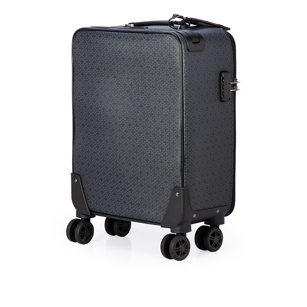 MALA DE BORDO 4 RODAS 360&deg; PRETA MONOGRAMA + TAG IDENTIFICA&Ccedil;&Atilde;O image number 2