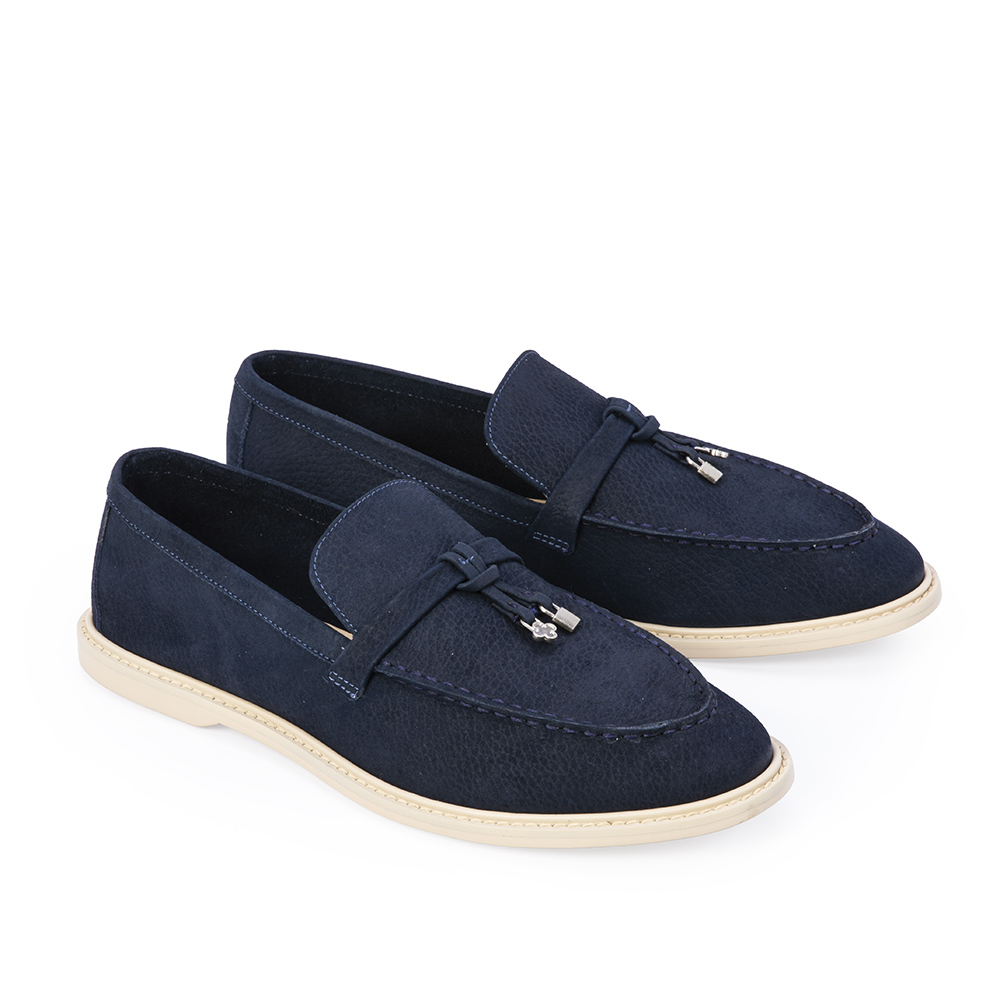 LOAFER MOCASSIM MARINHO AZZURRO COURO NOBUCK image number 1