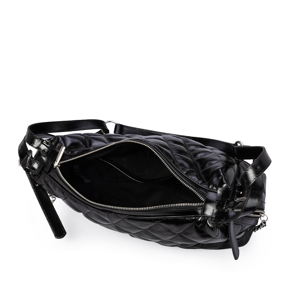 BOLSA SHOULDER BAG COURO PRETA image number 4