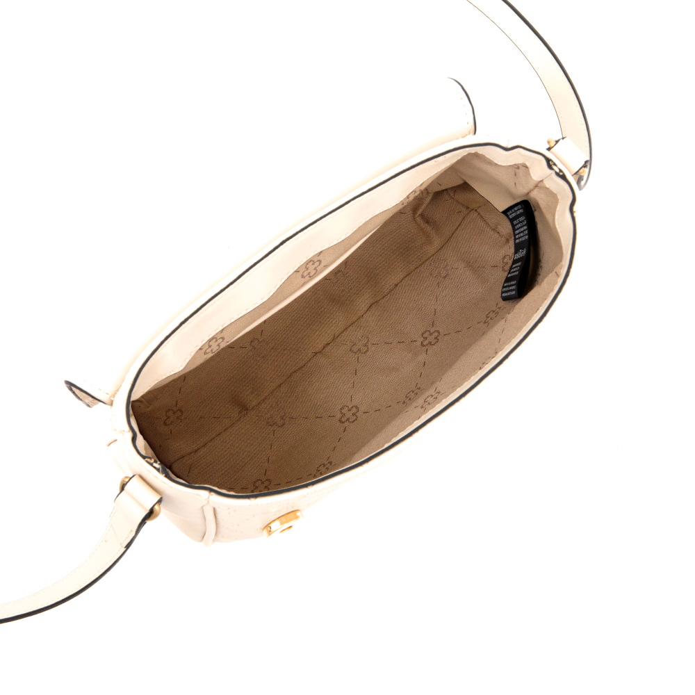 BOLSA PEQUENA TIRACOLO BEGE R&Aacute;FIA MONOGRAMA image number 4