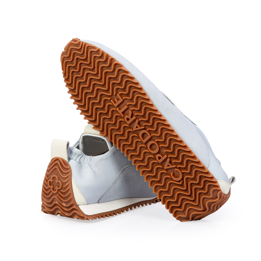 T&Ecirc;NIS FEMININO AZUL TURMALINA DE COURO SNEAKERS image number 3